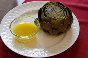 artichoke with lemon vinaigrette